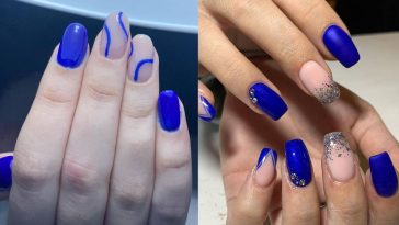 Unghie blu elettrico 2023, le nail art super trendy