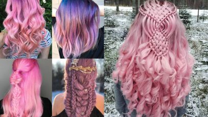 Capelli rosa, tagli e acconciature diverse